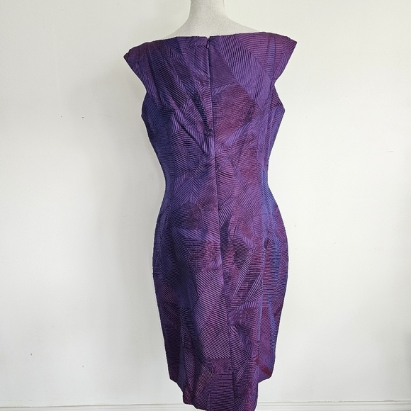 Pentimento Purple Iridescent Crinkle Sheath Dress - Picture 6 of 10